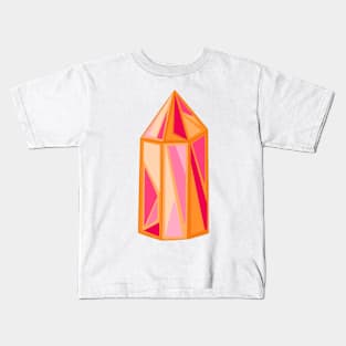 Pink and orange crystal Kids T-Shirt